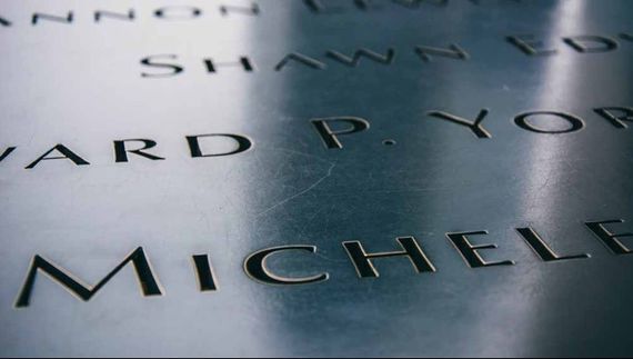 up close shot of a Memorial plaque